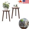 2 Pack Small Round Side Table Mid Century Tripod Plant Holder End Display Stand