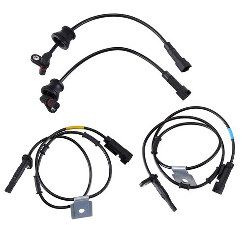 Hiolpen ABS Wheel Speed Sensor 4Pcs Front Rear Right & Left Fit 2010-2017 for Chevy Equinox 2010-2017 for GMC Terrain 2.4L 3.0L 3.6L SK970086 970046 5S12060 ABS Sensor