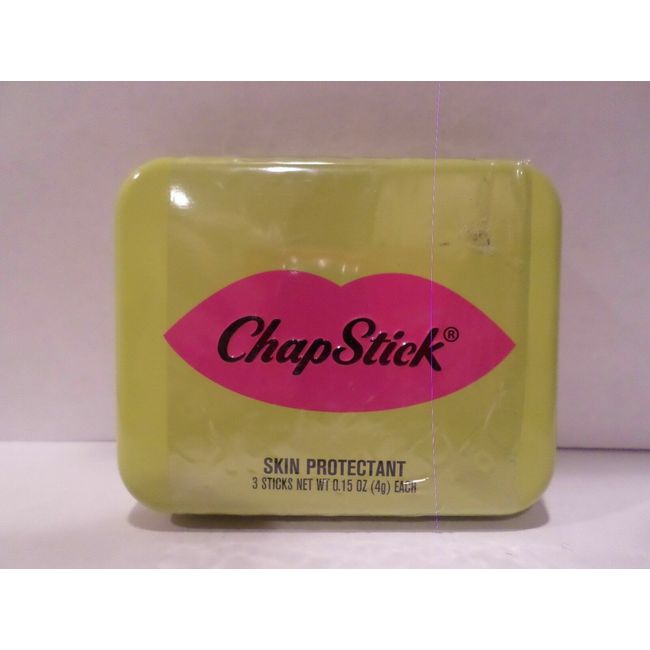 Chap Stick Candy Cane 1 Sealed Tin with 3 Tubes