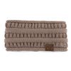 C.C Exclusives Solid Ribbed Headwrap (HW-21) (Taupe)