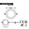 18W LED Round Recessed Ceiling Flat Panel Down Light Ultra Slim Lamp Cool White 6500K Bright