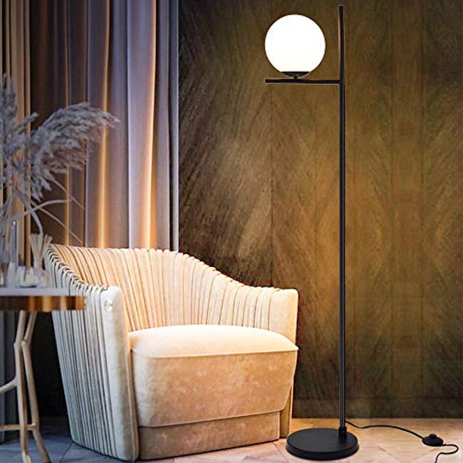 Depuley Modern Globe LED Floor Lamps for Living Room-DLLT Standing Lamps  with 5 Lights for Bedroom, Tall Pole Tree Accent Lighting for Mid Century