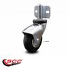 3 Inch Bright Chrome Neoprene Rubber Caster – Side Mount Bracket – SCC