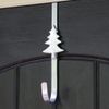 Christmas Over Door Wreath Hanger Hook with Silver Tree Design