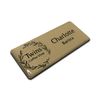 Premium Domed Personalised Printed Logo Names Badges White, Silver & Gold