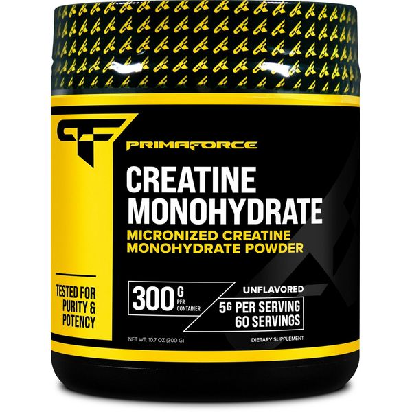 PrimaForce Creatine Monohydrate Powder (300g) Unflavored - Workout Supplement