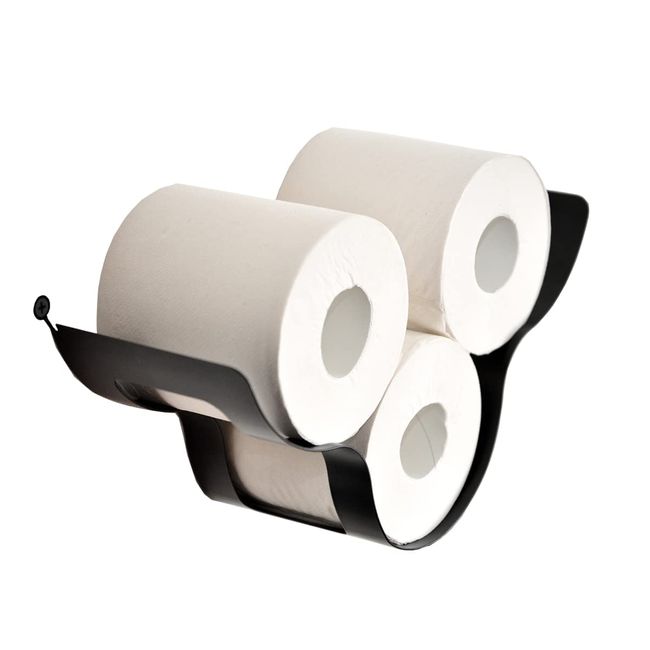 ottostyle.jp Toilet Paper Stocker, Wall Hanging, Storage, Compatible with Thick Roll Toilet Paper (Width of about 5.1 inches (13 cm), Refilled, Steel, Stylish, Interior Decoration