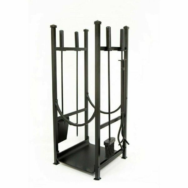 Style Selections 781476 Log Rack with Fireplace Tool Set