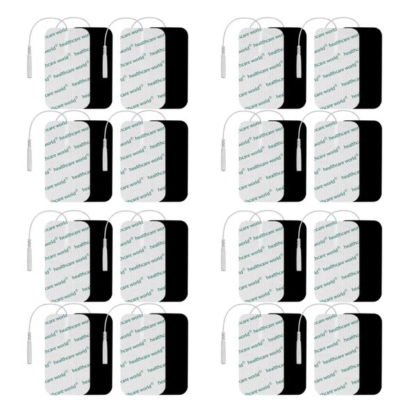 Tens Electrode Pads Pack of 16 Compatible With TPN, Lloyds, Tenscare, Neurotrac, Prorelax Tens Machines Self-Adhesive Electrodes By Healthcare World