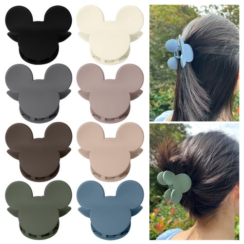 8 Pcs Hair Claw Clips Small Mouse Ear Hair Clips Matte 2.5'' Non-Slip Jaw Clips for Thin and Medium Hair Hair Accessories for Women Girls