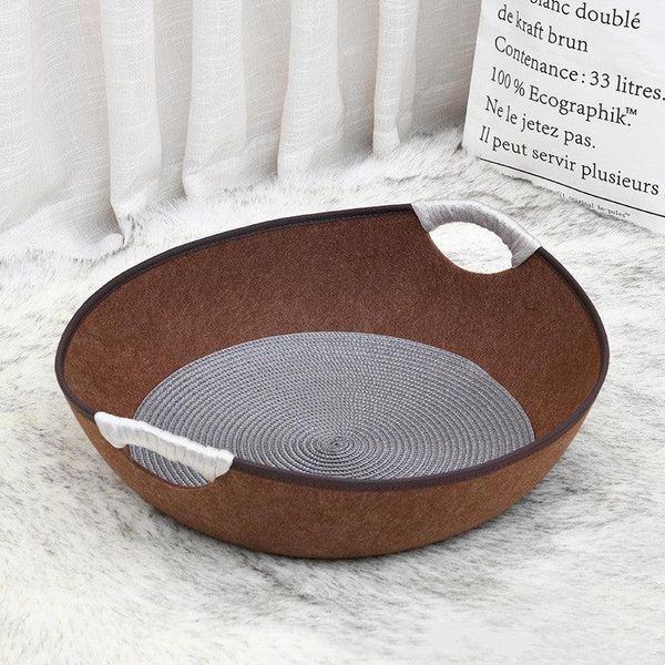 Luxury Felt Nest Style Cat Litter - The Perfect Haven For Your Feline Friend - Brown / Ordinary