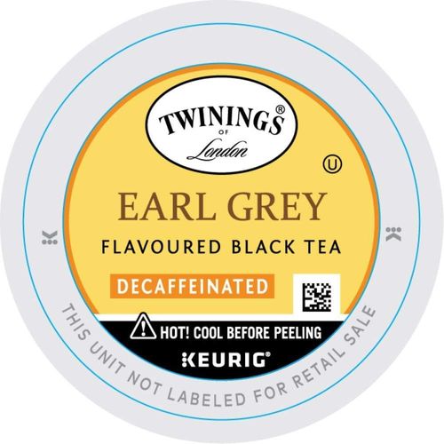 Twinings Decaf Earl Grey K-Cup Pods for Keurig, Decaffeinated Black Tea Flavoured with Citrus and Bergamot, 24 Count (Pack of 2)