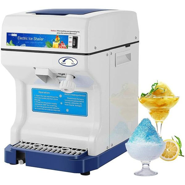Commercial Electric Ice Crusher Shaver Snow Cone Maker Machine Device 265lbs/hr