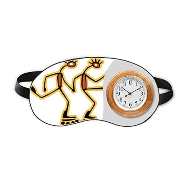 Egypt Figure Roller Skating Pattern Sleep Eye Head Clock Travel Shade Cover