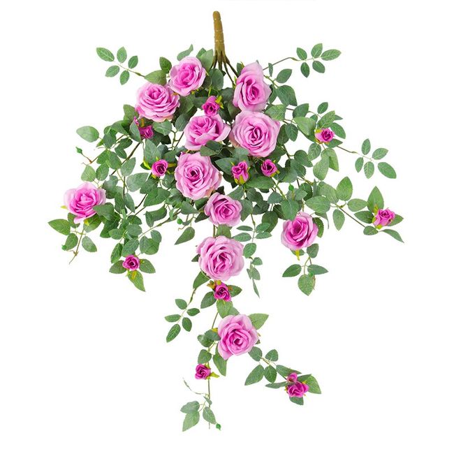 Artificial Plants Green Hanging Flower Rose Vine Home Wedding