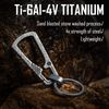 KeyUnity Titanium Carabiner Keychain Clip, Quick Release EDC Key Holder Organizer with Key Ring (KM04SW)