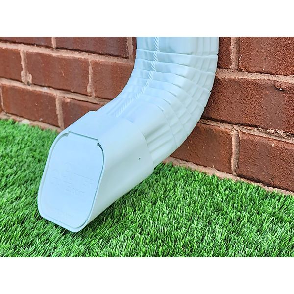 GutterGate 3"x4" Type-A White Gutter Downspout Extension Accessory