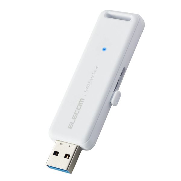 Elecom ESD-EMB0250GWH External SSD, 250GB, Compact, Portable, PS5/PS4 Compatible, USB 3.2 (Gen1)
