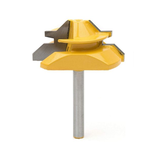 Meihejia 1/4 Inch Shank 45 Degree Lock Miter Router Bit 3/4 Inch Stock Joint Router Bit Woodworking Cutter Tool