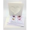 Iris Folding Card Pack Heart Funky 15cm Size Makes 4 Cards DeeCraft