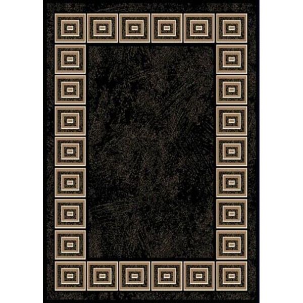 BLACK ORIENTAL AREA RUG 4X6 SMALL Persien CARPET 021 - ACTUAL 3' 7" x 5' 2"