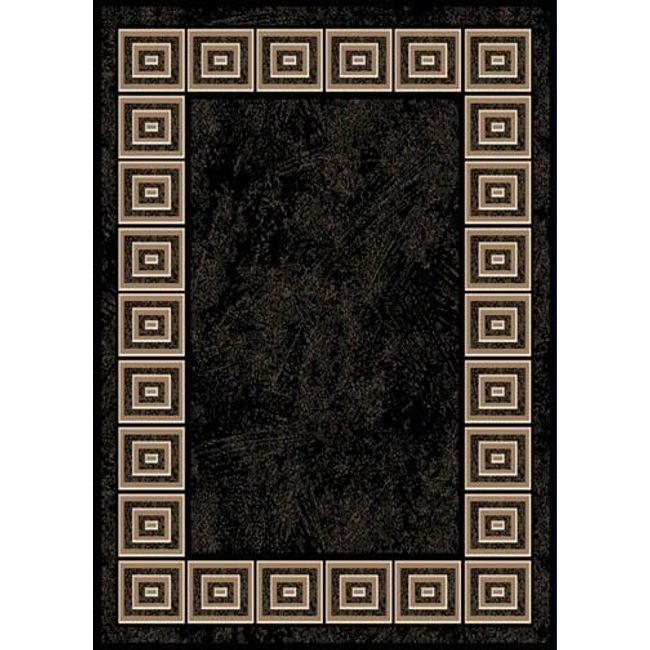 BLACK ORIENTAL AREA RUG 4X6 SMALL Persien CARPET 021 - ACTUAL 3' 7" x 5' 2"