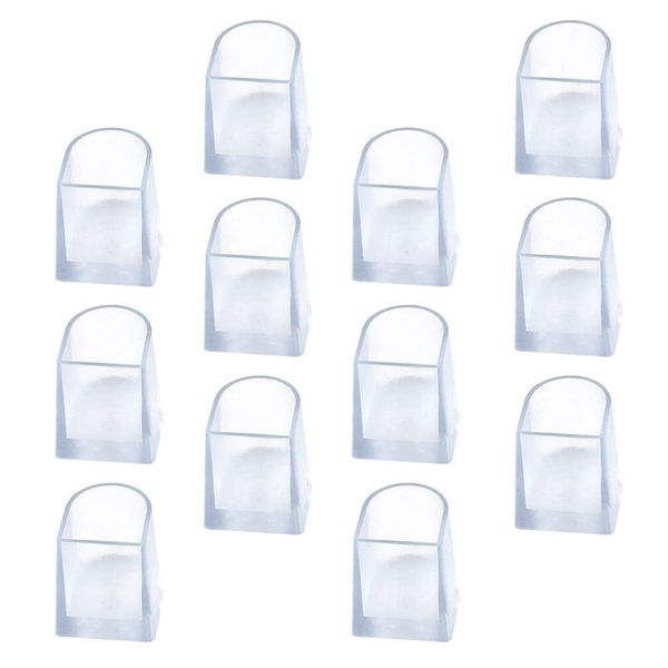 Healifty High Heel Protector, 6 Pairs U Shape Heel Repair Cap Cover Clear Shoes Replacement Tip Cap for Walking Grass Step Road - Size: S