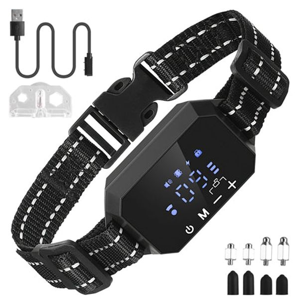 Wireless GPS Dog Fence Rechargeable Waterproof Electric Dog Collar 98-3280FT Adjustable Radius Pet Containment System Outdoor for Large Medium Dogs - Black