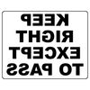 CafePress Keep Right Except to Pass Oval Sticker Oval Car Bumper Sticker