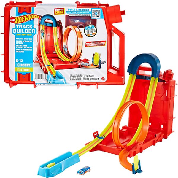 Hot Wheels Toy Car Track Set, Track Builder Unlimited Playset Fuel Can Stunt Bo