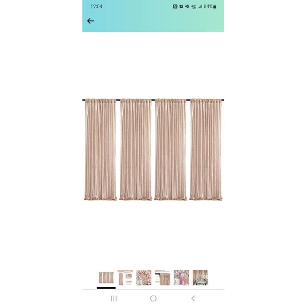 Home Sequin Photography Backdrop CHAMPANGE BLUSH Drapes Curtains