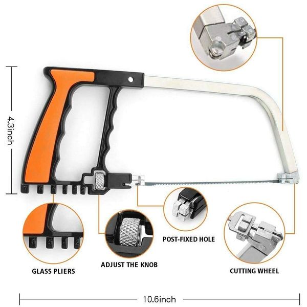 ZIMAIC Multifunction Hacksaw Set, 15 in 1, with 8 HSS Extra Steel Saw Blades,Junior Hacksaw,Mini Hack Saw for Cutting Wood, Metal,Plastic,PVC Pipe,Rubber,Tile, Ceramic