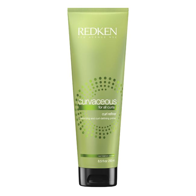 Redken Curvaceous Curl Refiner Cream | For Curly Hair | Curl Defining Primer That Helps Control Frizz | With Moringa Oil | 8.5 Fl Oz