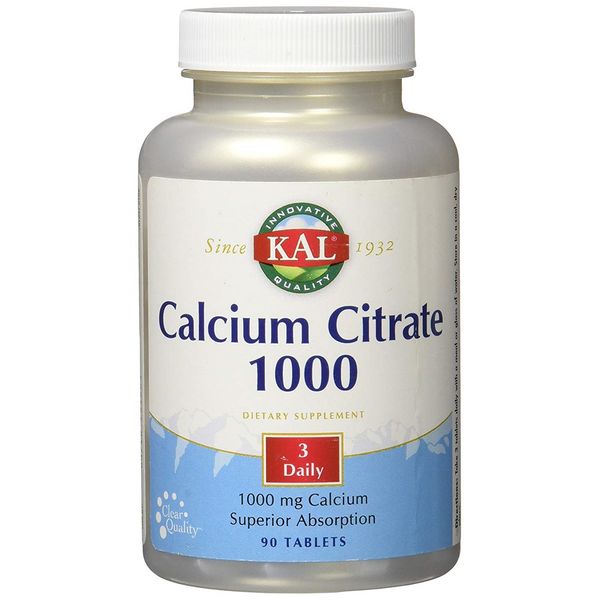 Kal Calcium Citrate 1000 Tablets 180 Tablets, 1 Pack