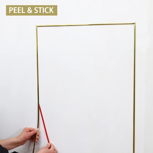 16.4FT Peel and Stick Molding & Wall Trim, Flexible Self-Adhesive Decorative Strip for Tile, Mirror, Ceiling, Floor, Panel, Cabinet