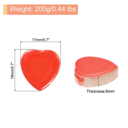 MECCANIXITY 200g Ceramic Mosaic Tiles for Crafts Bulk, Heart Red Ceramic Tiles for Mosaic Kits Garden Stepping Stone Cup Mat