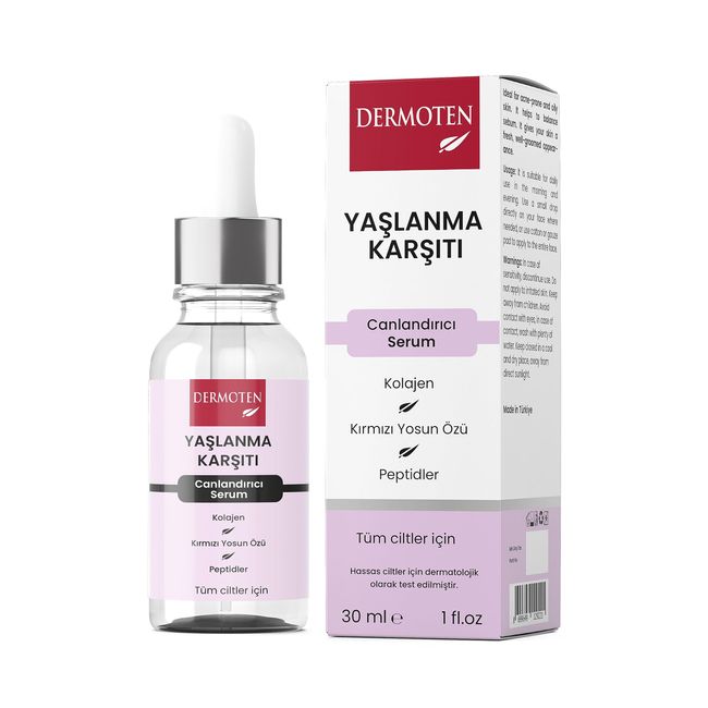 Dermoten Yaşlanma Karşıtı, Kolajen Cilt Bakım Serumu 30 ml