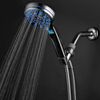 Hotel Spa 3 Colors LED Hand Shower with Temperature Display, Chrome, 4.25"