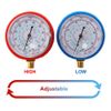 2 PCS REPLACEMENT MANIFOLD PRESSURE GAUGES SET HIGH & LOW SIDE AIR CONDITIONER