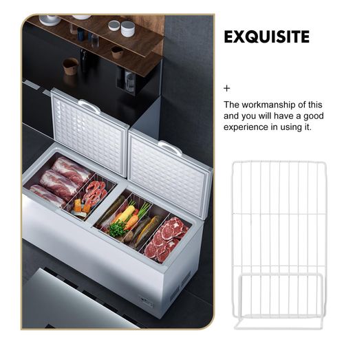 2 Pcs Adjustable Freezer Divider Shelves - Wire Shelf Organizer for Freezer and Refrigerator, Perfect for Deep Refrigerator Storage, Easy Installation