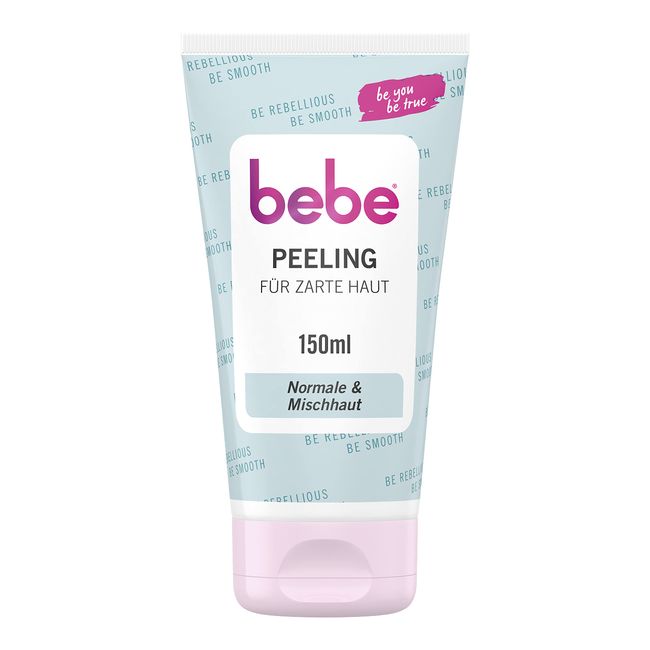 bebe Peeling für zarte Haut (150 g), sanfte Gesichtsreinigung mit Aprikosenextrakt & -Duft, gründliche Hautreinigung für normale Haut & Mischhaut