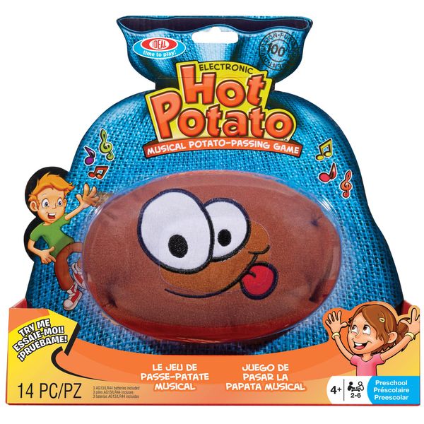 Ideal Alex Electronic Hot Potato - Party Game, Musical Potato-Passing Game, Plush Battery-Powered Spud, Fast-Paced, Preschool, Family & Kids Ages 4+