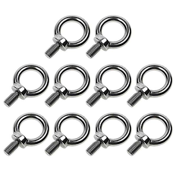 Machine Eye Bolt - Stainless Steel Type 316 - 5/16" x  9/16" - 10 Pack