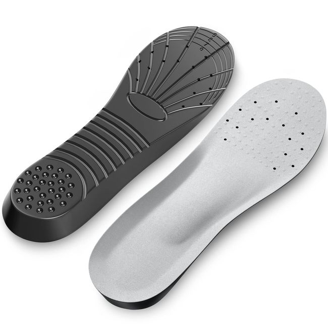 Insole, Ergonomic 3D Arch Support, Shock Absorption, Insole, Arch Memory Foam, Soft Cushion, Suitable for Sports, Running, Climbing, Insole, Based on Ergonomic Engineering (9.4 - 10.8 inches (24 - 27.5 cm)
