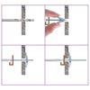 OTOTEC 50pcs Rust Resistance Round Head M4 Spring Toggle Anchors Bolt Wing Nut Assortment Kit for Hanging Items
