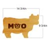 Moo 14.75 x 9.75" Cow Shape Cutting Board | Funny Kitchen Chopping Board