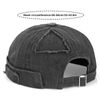 Initlove Mens Docker Cap Patch Brimless Hat Skullcap Retro Beanie Hat Black