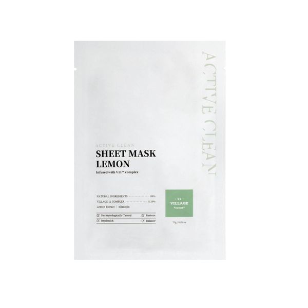 Village 11 Factory Active Clean Sheet Mask Lemon 23 gr – Limon Maskesi