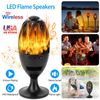 LED Flame Speaker Torch Atmosphere Outdoor Wireless Stereo Flickers Speakers US
