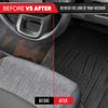 Black Motor Trend "Wing Runner" Full Width Heavy Duty Front Car Floor Mat Liner